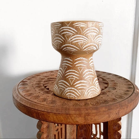 Opalhouse Other - Opalhouse wooden Engraved Candle Holder